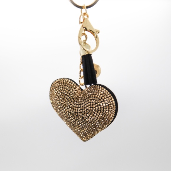 3 Bling Crystal Heart Keychain - Mix colors! - Picture 2 of 8